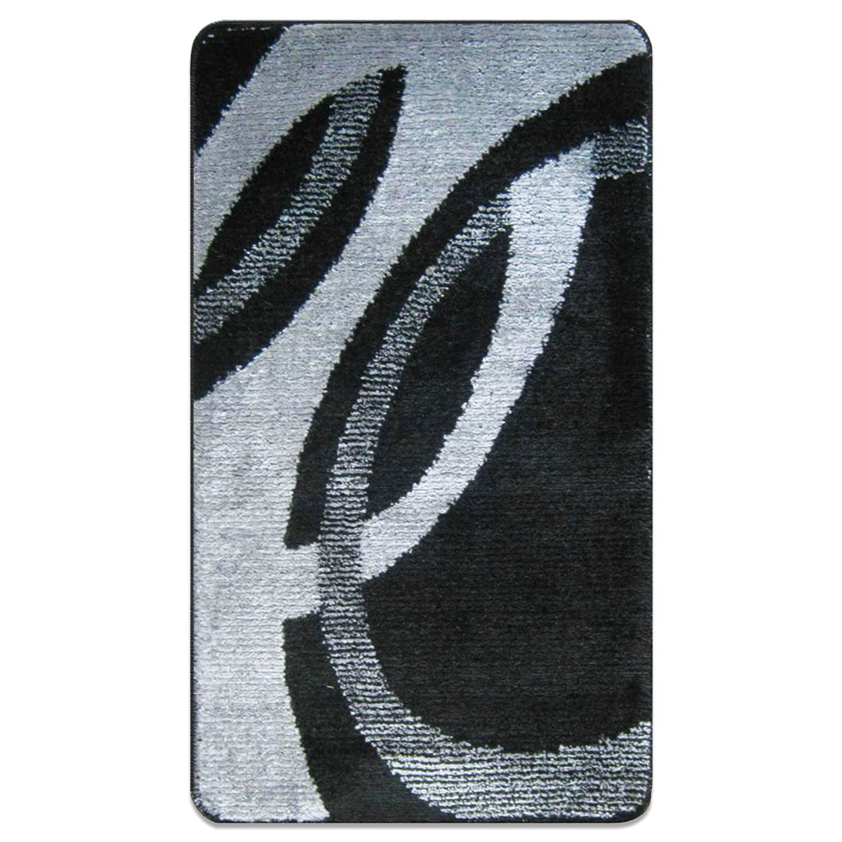 Badematte, 80x150 cm #04 SCHWARZ-GRAU