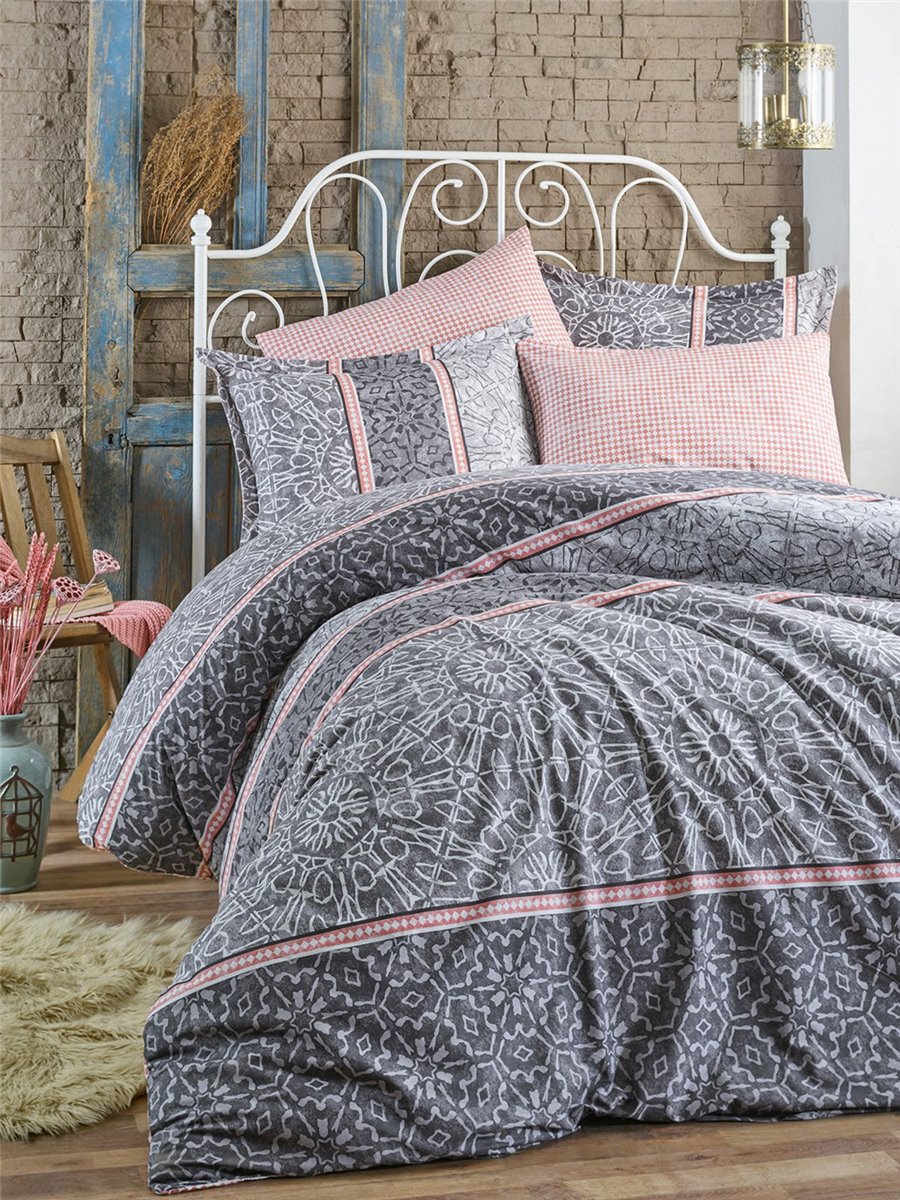 Bettwäsche, 4tlg, 200x220cm #EFES GRAU