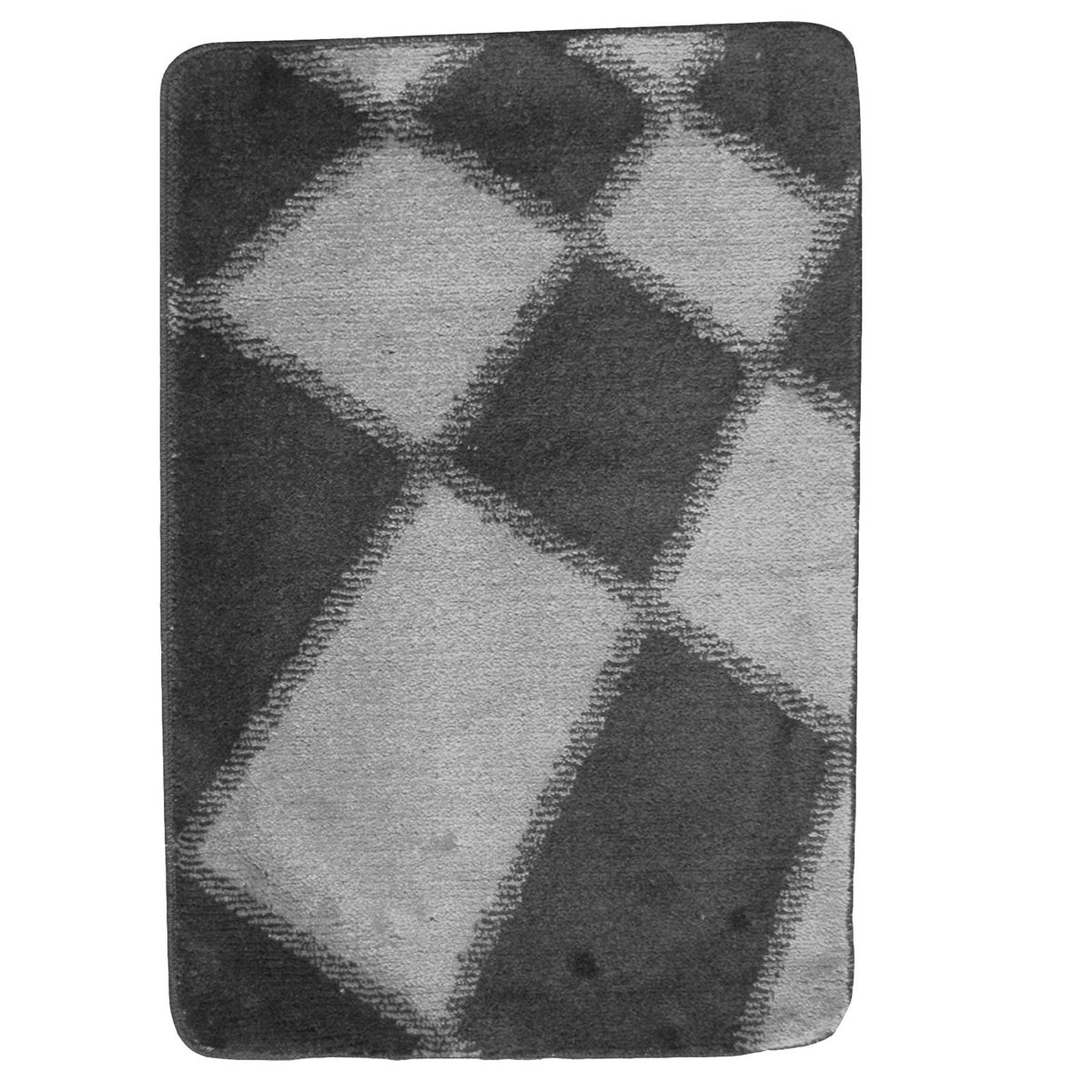 3 tlg Badematte Badezimmerteppich Badteppich Set #09 GRAU