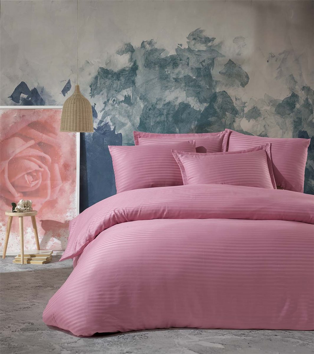 Bettwäsche, 3tlg , 200x200cm #Baumwolle Satin YS LILA #2