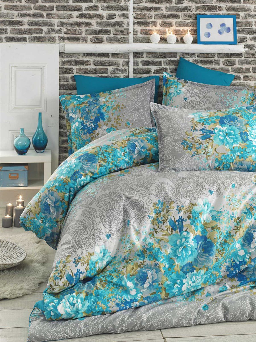 4 tlg 200x220 cm Bettwäsche  SUMMER BLAU