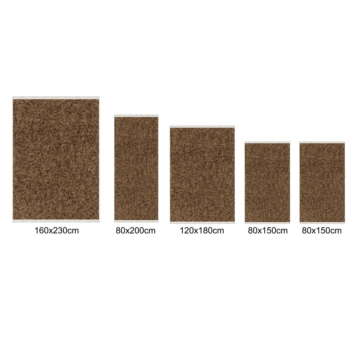 Teppich Kurzflor Wohnzimmer Läufer Set 80x150cm, 80x200cm, 120x180cm, 160x230cm