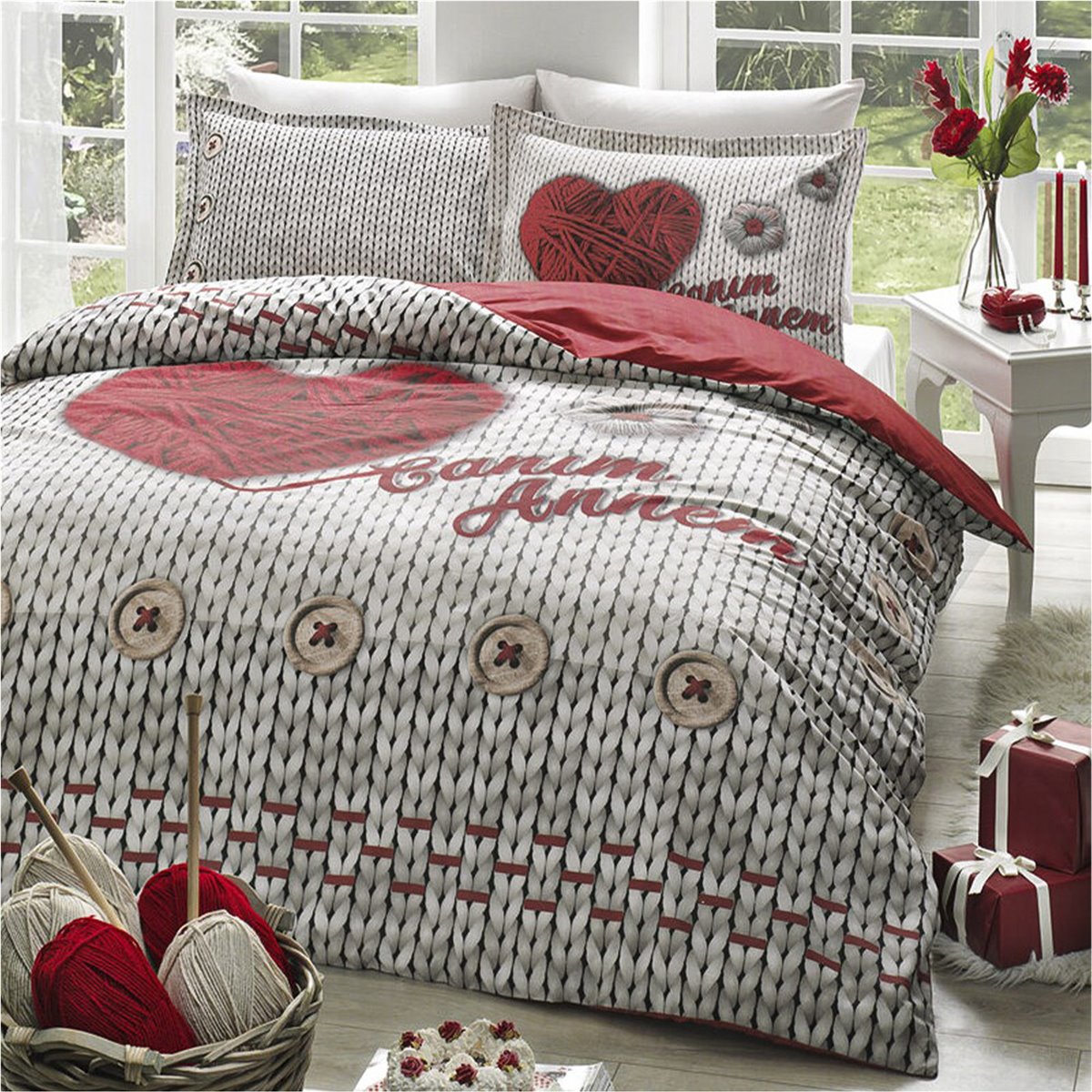 4tlg Bettwäsche 200x220cm Baumwolle MOTHER'S LOVE