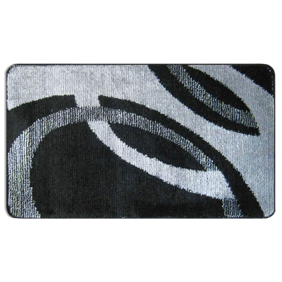 Badematte, 80x150 cm #04 SCHWARZ-GRAU