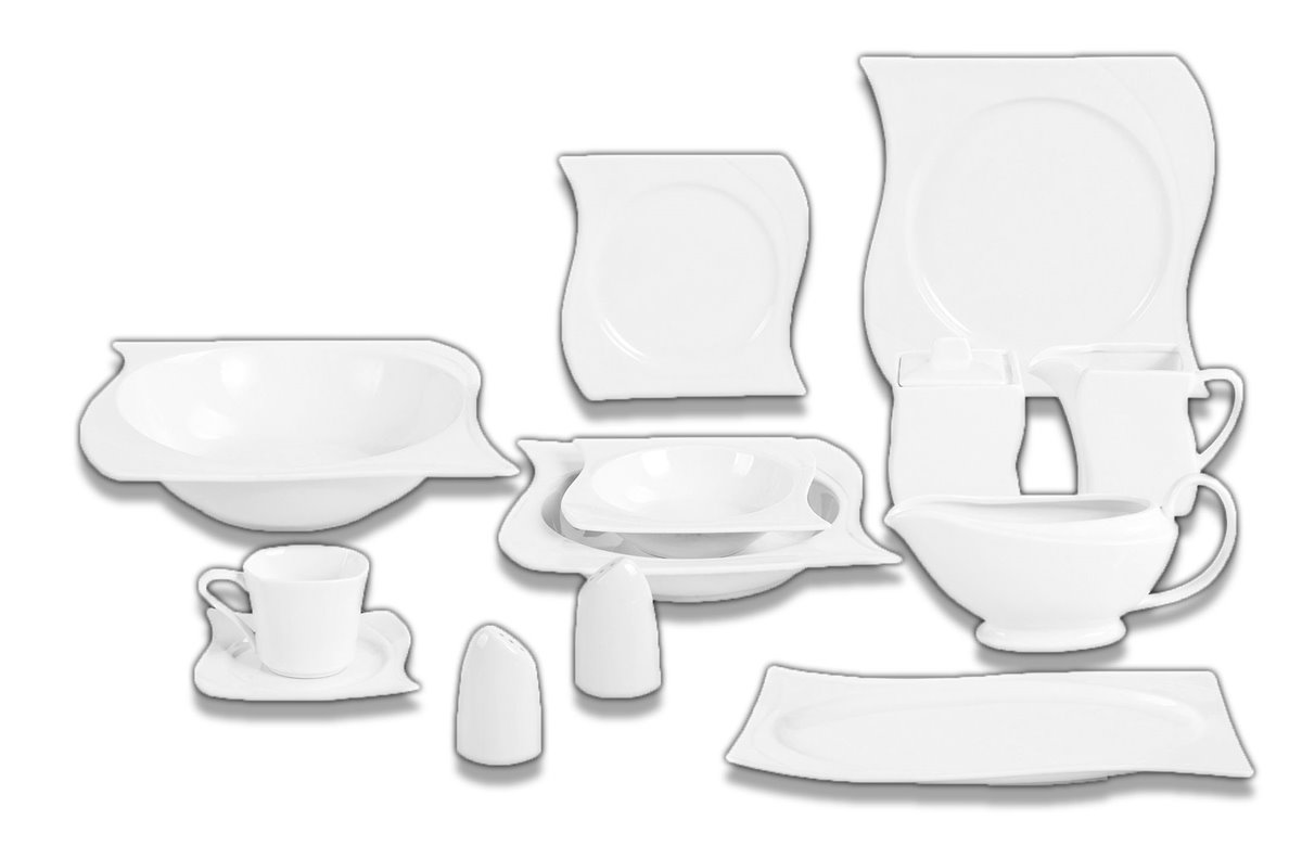 Kombiservice Chardon, weiß, 36tlg, 6 Personen