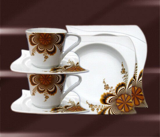 Kombiservice Chardon, braun, 30tlg, 6 Personen