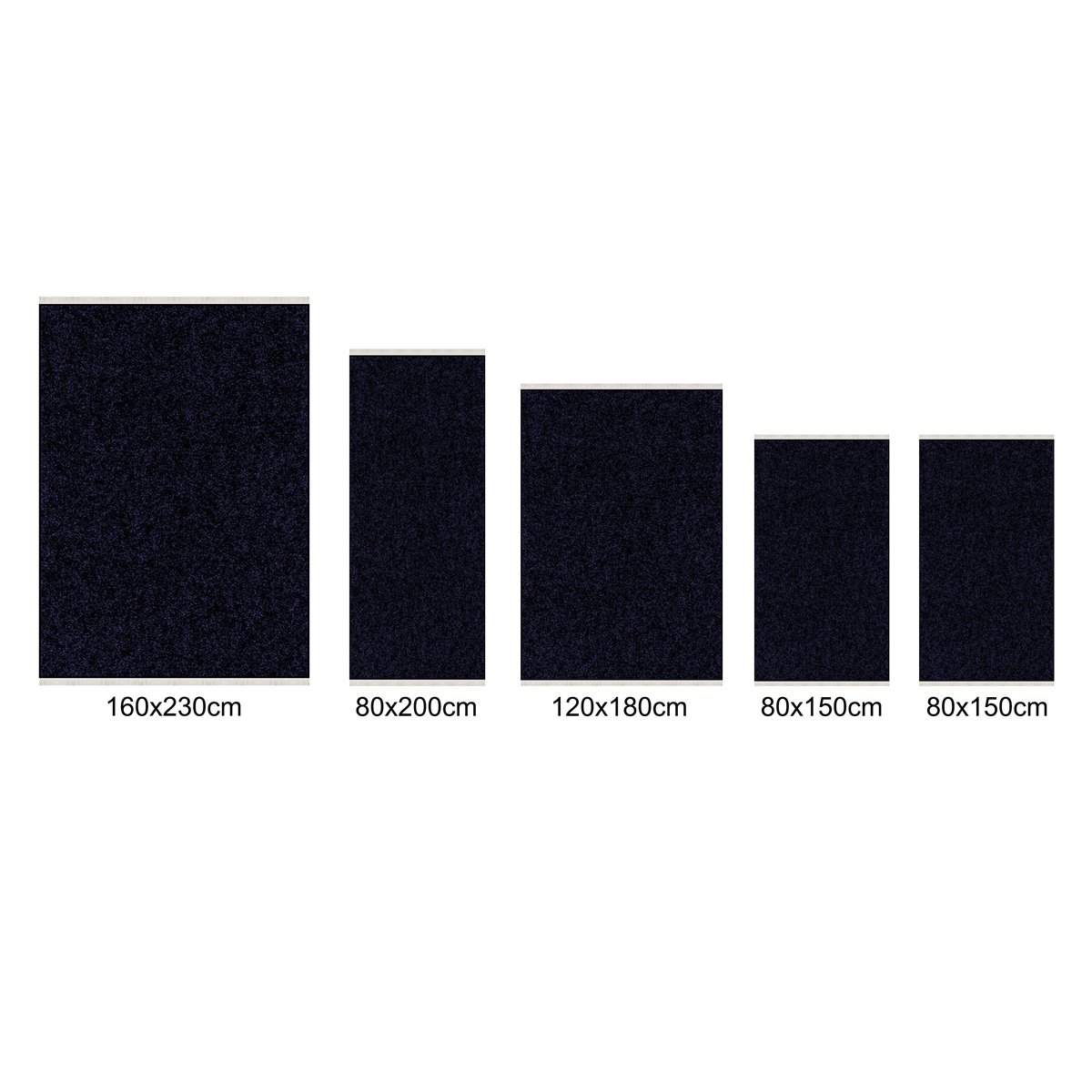 Teppich Kurzflor Wohnzimmer Läufer Set 80x150cm, 80x200cm, 120x180cm, 160x230cm