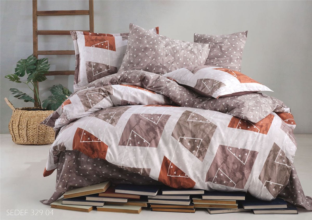 4 tlg 200x220 cm Bettwäsche SEDEF BRAUN