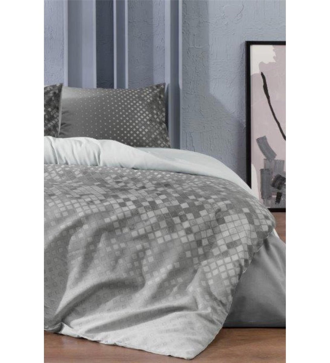 Bettwäsche, 4tlg, 200x220cm #PIRAMIDE ANTHRASIT