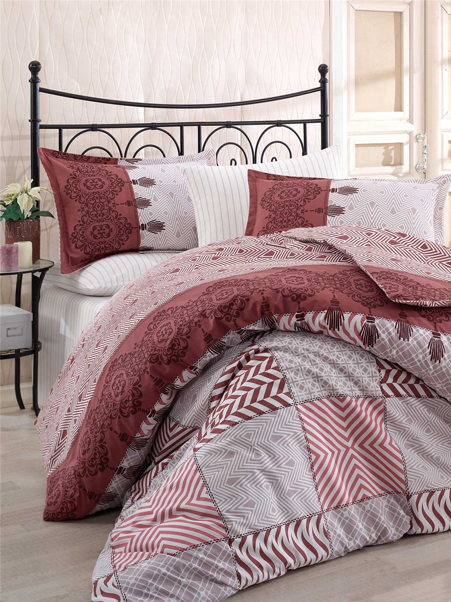 Bettwäsche, 6tlg , 135x200cm #EYLÜL BORDO