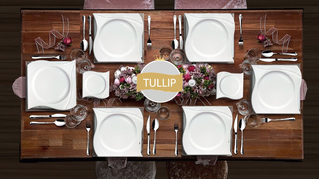 Kombiservice Chardon, weiß, 36tlg, 6 Personen