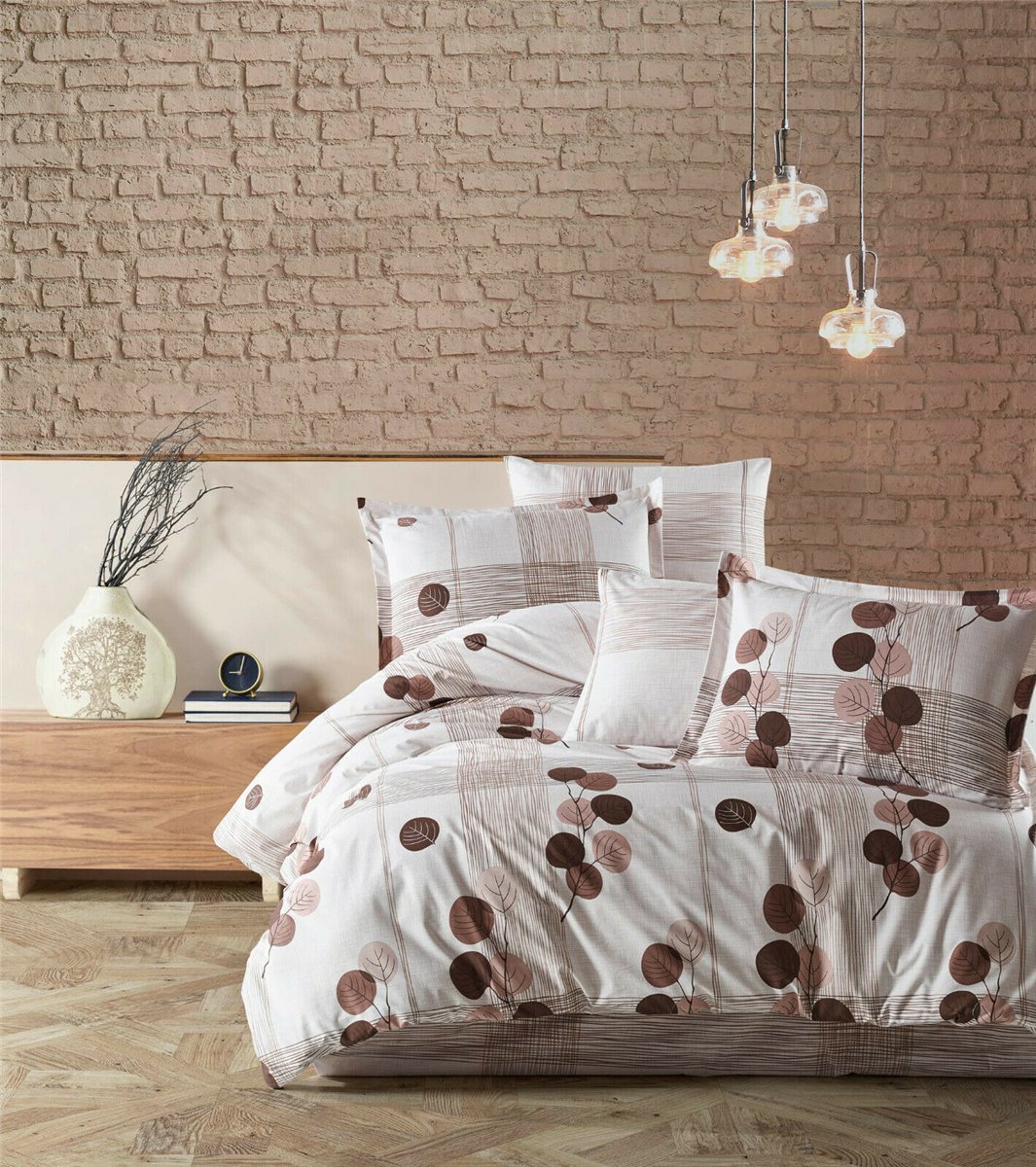 4 tlg 200x220 cm Bettwäsche #Dali Braun