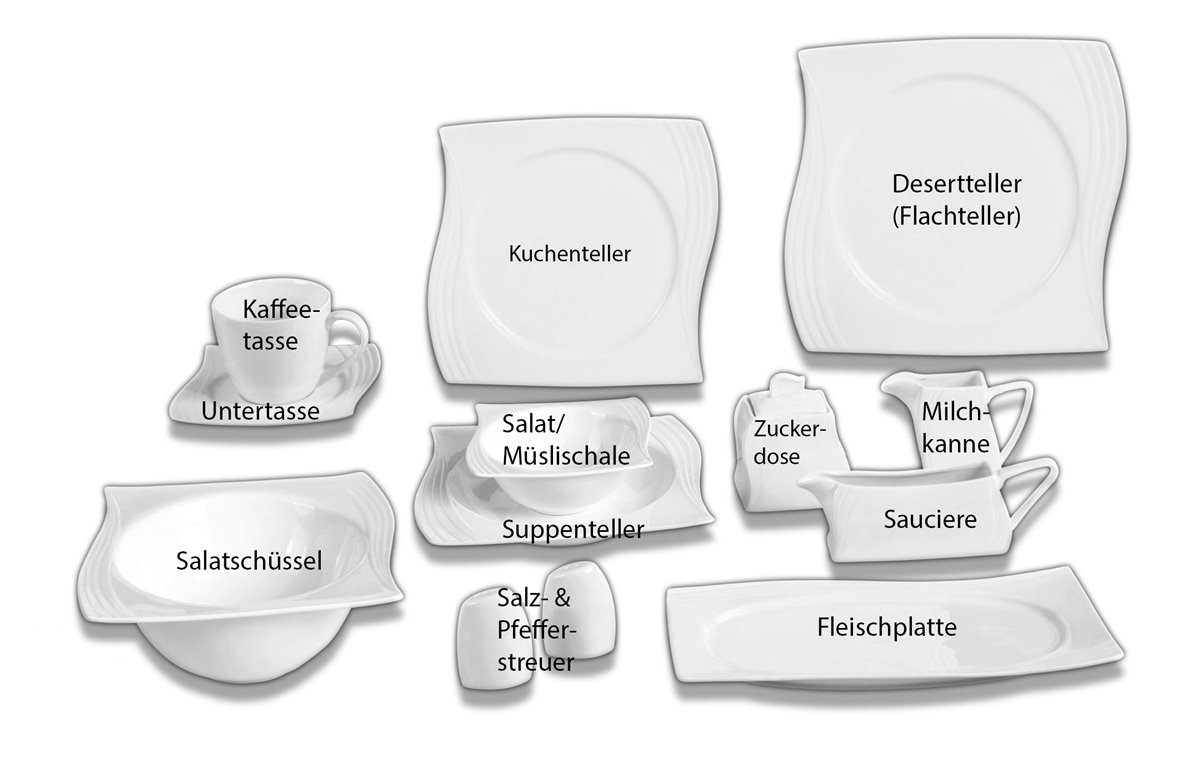 Kombiservice Alegra, 86tlg, 12 Personen