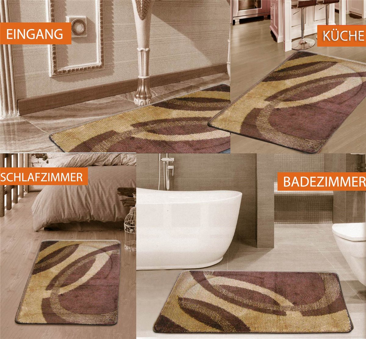 Badematte, 80x150 cm #04 BRAUN